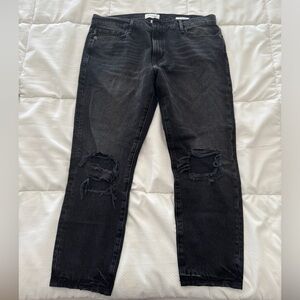 Frame Denim - Distressed Black Jeans - Size 28